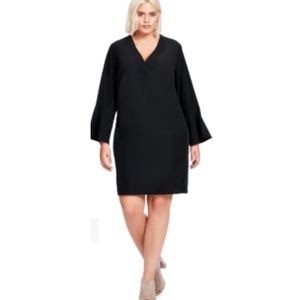 Amanda Uprichard Bell Sleeve Black Dress